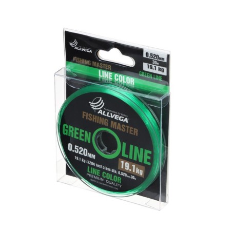 Monophile Fine Allvega Fishing Master, diameter 0.520 mm, test 19.1 kg, 30 m, green-1