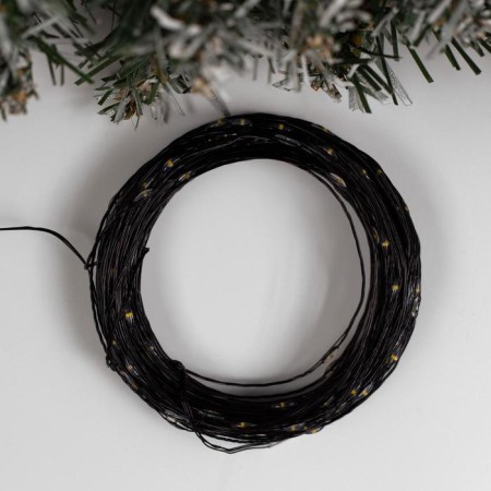 Garland "thread" 20 m dew, IP20, black thread, 200 LED, glow warm white, 12 V-1