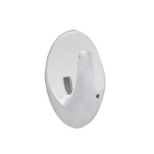 Self -adhesive hooks Axentia 3 pcs, chrome plastic oval, 3.1x5.4x2 cm