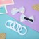 Hair set "overflows" (2 clamps 5.5 cm, 4 elastic bands) white