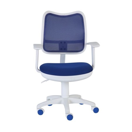 A chair bureaucrat, with an armrest, blue, back mesh, white plastic, ch-w797/bl/TW-10-2