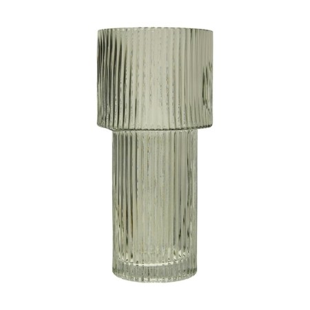 Decorative vase of embossed glass, 115 × 115 × 245 mm, color gray color-3