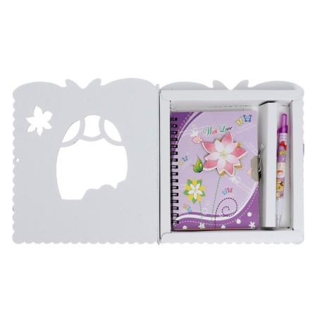Notebook in a gift box, on a lock, A6, 50 sheets, line, "window", mix-1