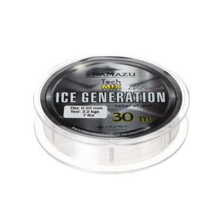 Namazu Ice Generation Flacks, diameter 0.20 mm, test 3.20 kg, 30 m, transparent