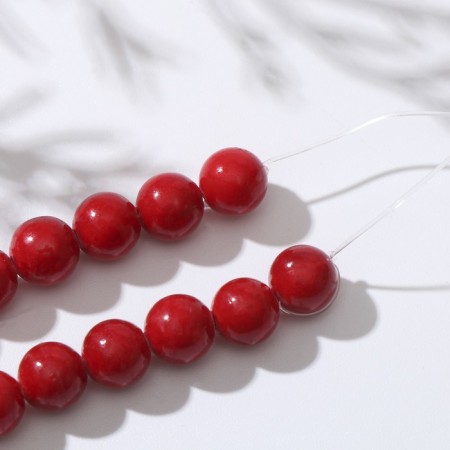 Beads on threads Shar No. 8 “Coral Red”, 40 cm-1