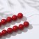 Beads on threads Shar No. 8 “Coral Red”, 40 cm