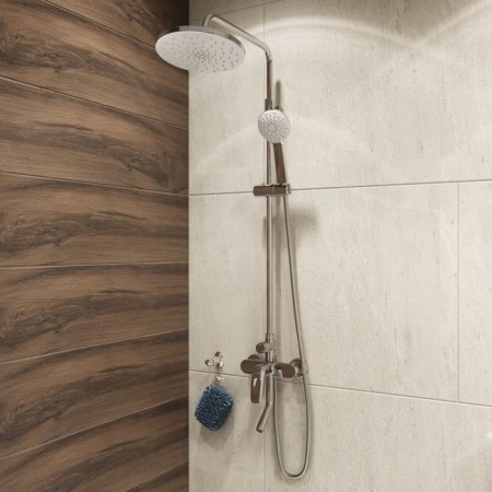 Shower system IDDIS MALE MALSB3FI06, tropical shower, shower, brass, chrome-1