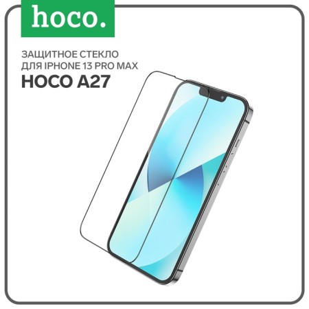 Hoco A27 Protective Glass, for the iPhone 13 Pro Max, anti -prints, anti -scratches, black frame