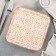 Ceramic square “Moroccan” plate, D = 21.5 cm, Orange color