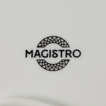 Porcelain plate Magistro "Heart", D = 30 cm, white color-4