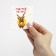 Postcard-Mini "Happiness on the nose", Deer, 7 x 7 cm, New Year