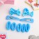 Sophie hair set (7 rubber bands, 2 invisibility) Gratics in polka dots, blue