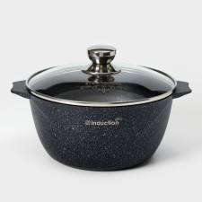 Кастрюля «Гранит Star» Induction Pro, 4л, стеклянная крышка, индукция