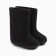 Baby boots with rubber sole, black color, size 28