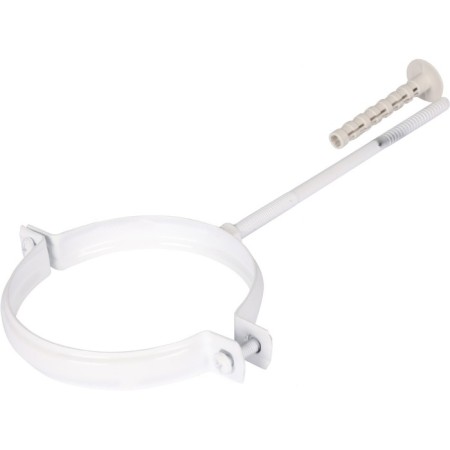 The chimney element Rommer RCA-6010-000003, mount to the wall, D = 100 mm, metal, white-5