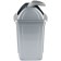 Basket for papers, 12 liters, solid with a rotating lid, gray metallic