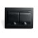 2-seater s/s outlet with a lid, Stekker series Erna, PST16-9015-03, black