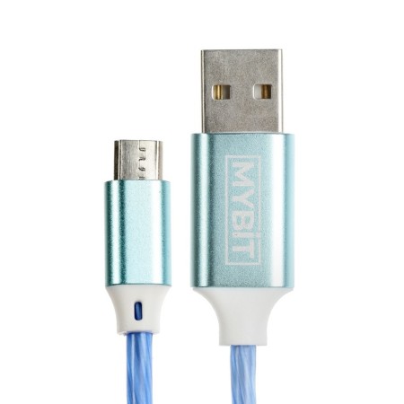 Mybit, microUSB - USB, dynamic LED backlight, 2 A, 1 m, only charging-2