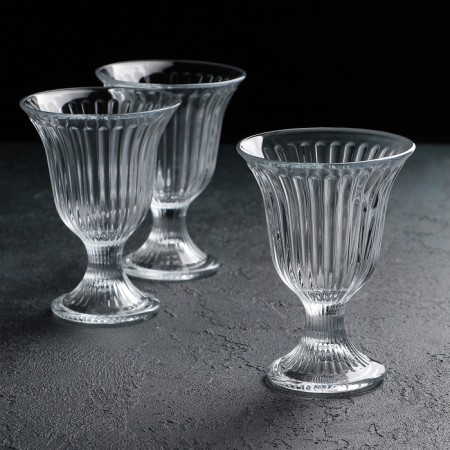 A set of ice cream cream glass ace ville, d = 10 cm, 3 pcs