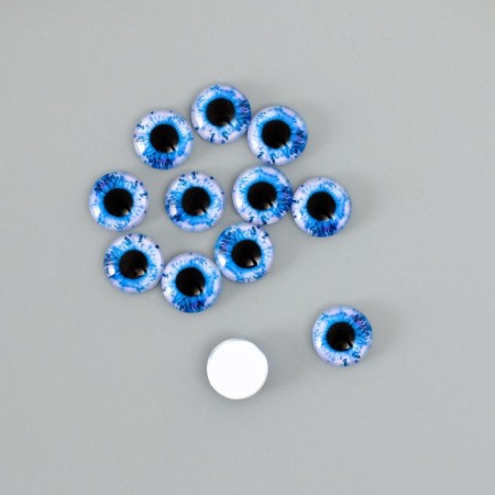 Decor (cabochon) for creativity glass "Blue Eye" d = 1.2 cm-1