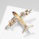 Brooch "Airplane" liner, colored in gold