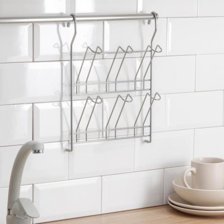 Holder for Railing for 6 items: for mugs, glasses, 34 × 24 cm, d = 16 mm, color chrome mirror-1