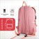 Young backpack from textiles on lightning, 5 pockets, pink color