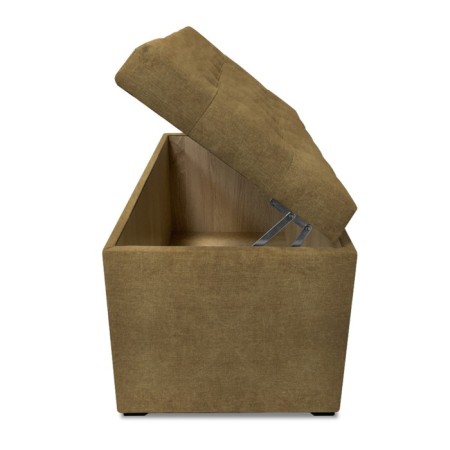 Puff with a lid and weighting, 800 × 400 × 420 mm, Dakota velor, Ochre color-5