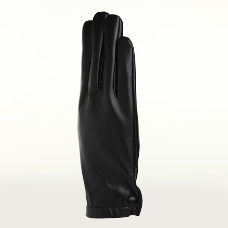 Gloves of wives 24*1*9 cm, leather claim, without insulation (c), dimensionless, gum cuff, black-3