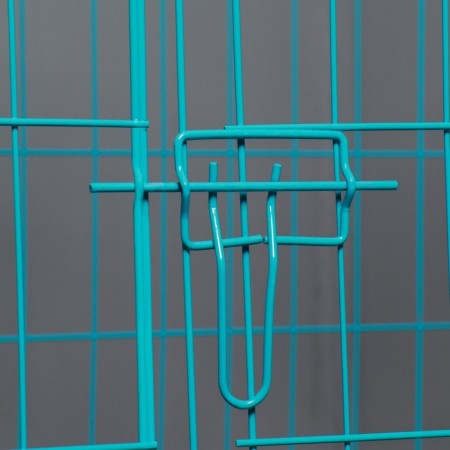 A cage with a hatch for dogs and cats, 100 x 60 x 70 cm, blue-8