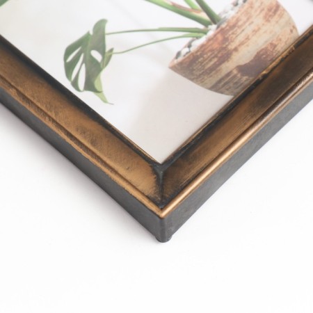Photo frame plastic in 4 photos 10x15 cm "pattern" gold 35x61x2 cm-1