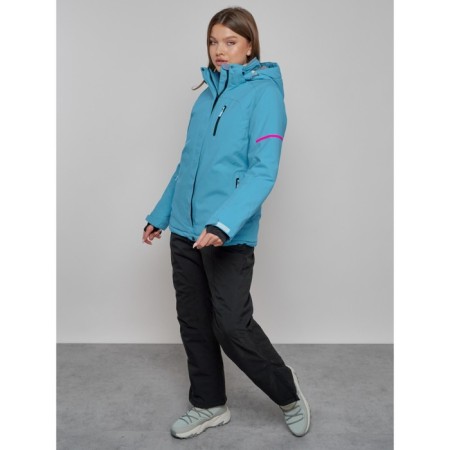 Ski suit female, size 42, blue color-22