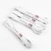 Knitted elastic bands, 8 mm, 4.5 m, 4 pcs, white color