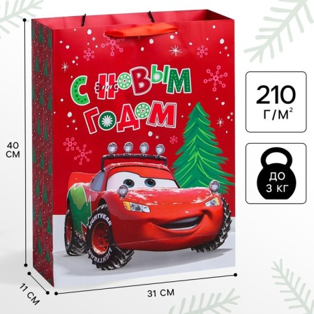 New Year. Gift package, 31x40x11 cm, packaging, cars