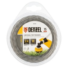 Trimmer fishing line two -component Denzel 96180, Extra Cord, square, 2.4 mm x 15 m