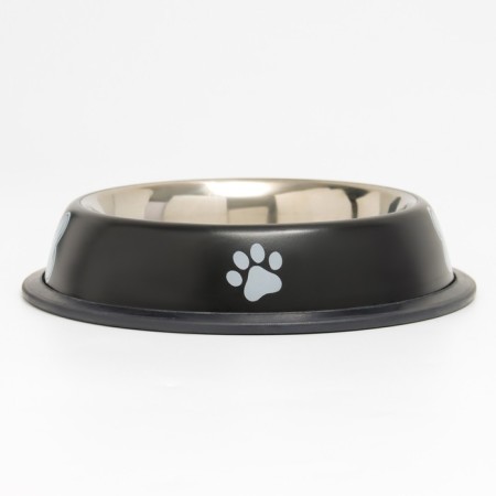 A bowl with a non -slip base with a print, 445 ml, black-1