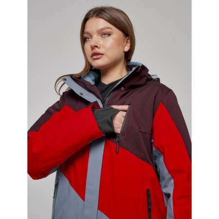 Ski jacket female, size 60, red color-4