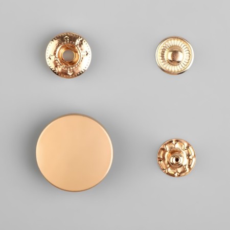 Installation button, alpha (S-shaped), d = 20 mm, golden matte color-2