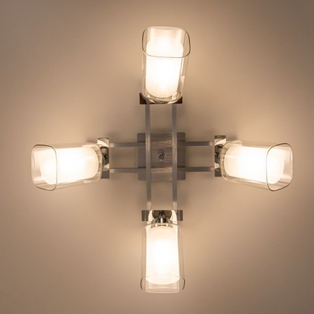 Citilux “Rivoli” CL104140, 42.5x42.5 cm, 4x75W, E27, Gray color-6
