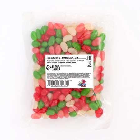 Chewing marmalade "Bobs jelly" with the taste of faces, peach, strawberries, apple, 300 g-1