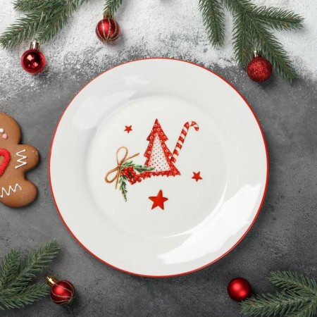 Plate porcelain dining shade of the "happy New Year", d = 25.5 cm