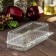 The plastic disposable plastic container with the insoluble lid pr-K-19V "A", 300 ml, 21.7 × 11.7 × 6.9 cm, internal 19.3 × 8 × 6.2 cm