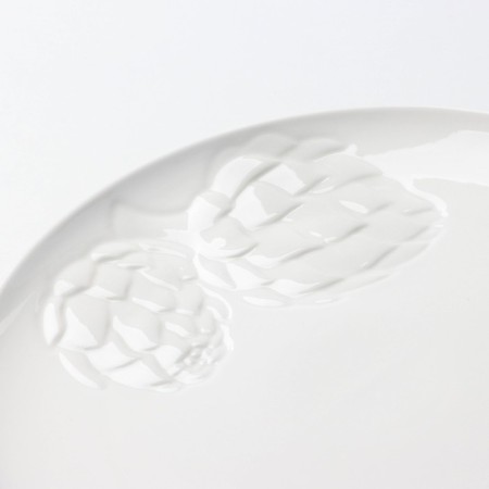 Ceramic dish for submission "Artichoki", white, 27 cm, white color-3