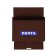 Mail box without a lock (with a loop), a horizontal “letter”, brown