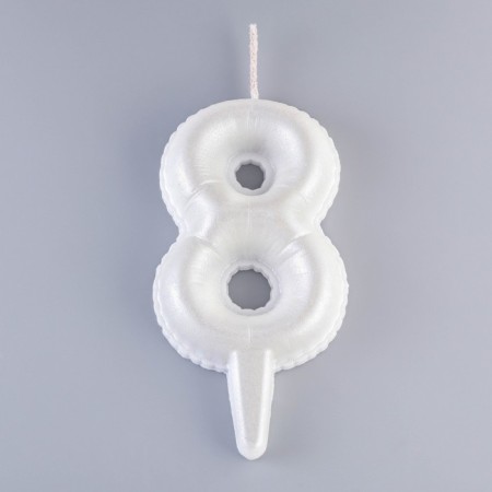 Candle in the "balls" cake, number "8", pearl, 5.5 cm-2