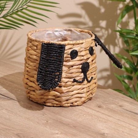 Wicker basket "Dog" 22.5x22.5x19 cm-1