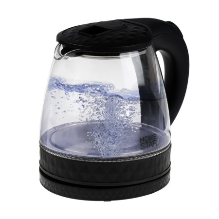 Electric kettle Homestar HS-1053, glass, 1.2 l, 1500 watts, black