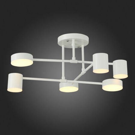 Ceiling EVOLUCE lamp. Sle201052-06. Nobel. 6x7 W, LED, 4000K, 3024 LM, 57x57x25 cm, white color-13