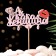 Topper "Ah what a woman", in packaging, pink, 15 × 7 cm