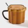 Ceramic mug "Tiger's paw", 350 ml, orange color